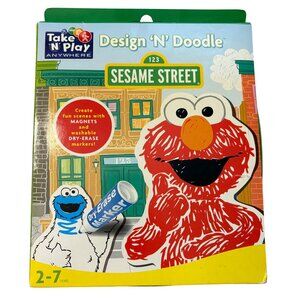 Sesame Street Design N Doodle Activity Set With Magnetic Dry-Erase Board & Washa